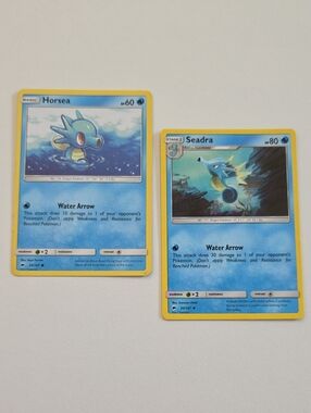 Pokemon Horsea And Seadra Trading Card